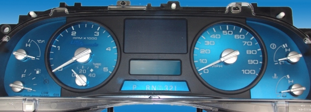 Aqua Edition Custom Gauge Face Kit