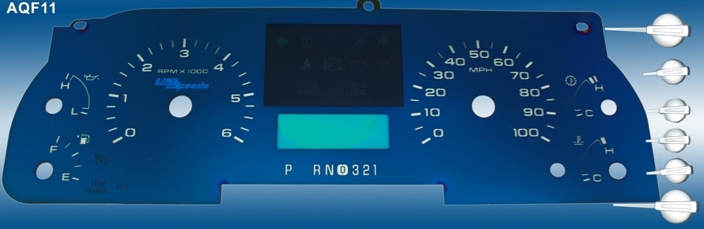 Aqua Edition Custom Gauge Face Kit