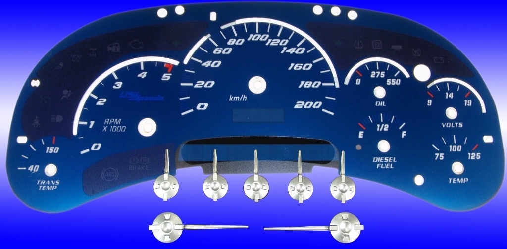 Aqua Edition Custom Gauge Face Kit