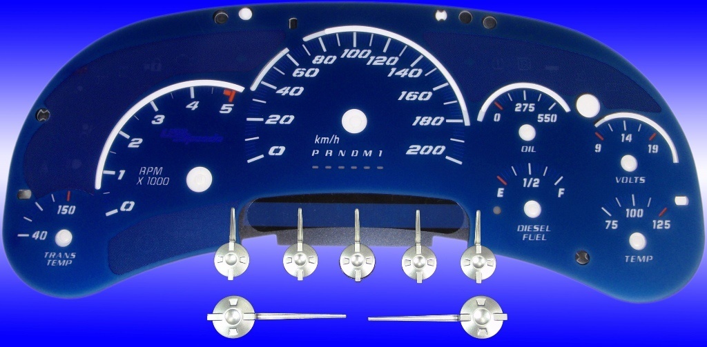 Aqua Edition Custom Gauge Face Kit