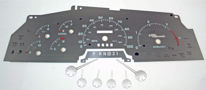 Stainless Edition Custom Gauge Face Kit