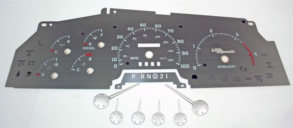 Stainless Edition Custom Gauge Face Kit