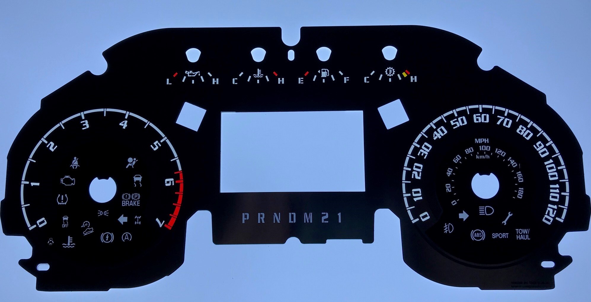 Stainless Edition Custom Gauge Face Kit