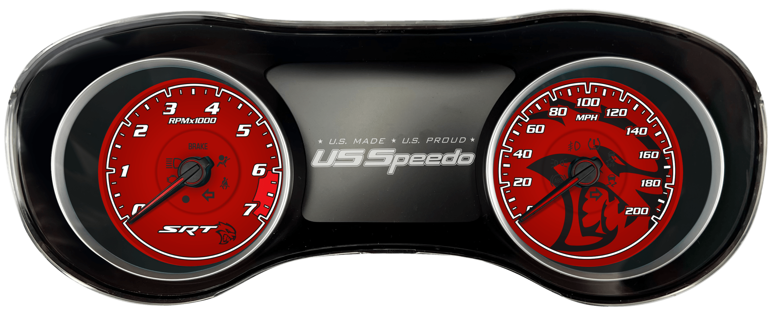 Officially Licensed Dodge Charger Hellcat Custom Gauge Face Kit